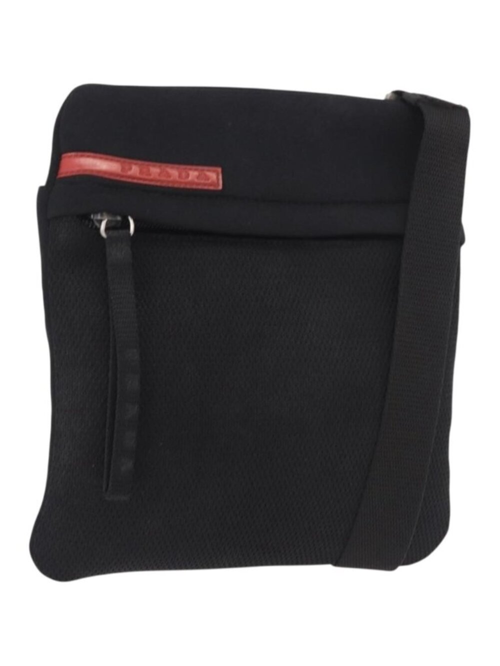 PRADA Sports Line Shoulder Bag Cotton Black Silver